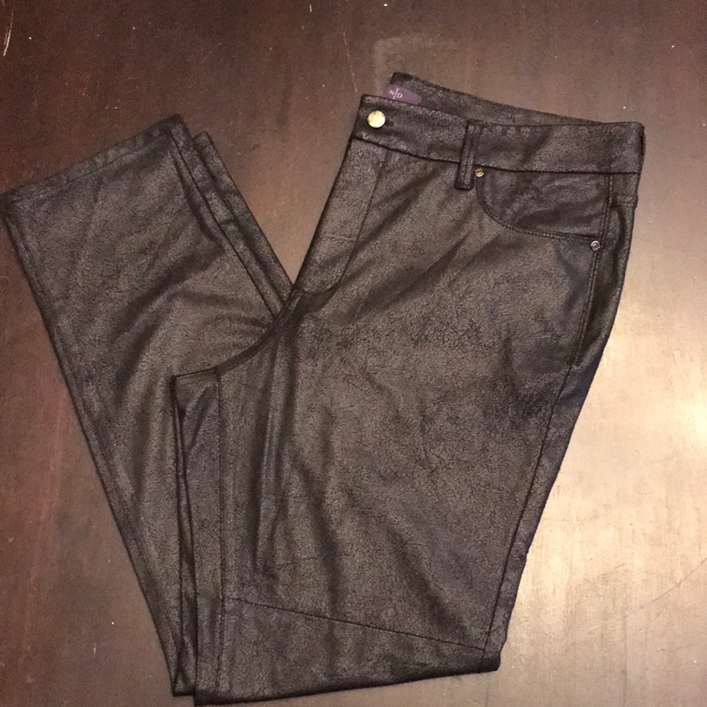 NYDJ Black faux leather Skinny Jeans